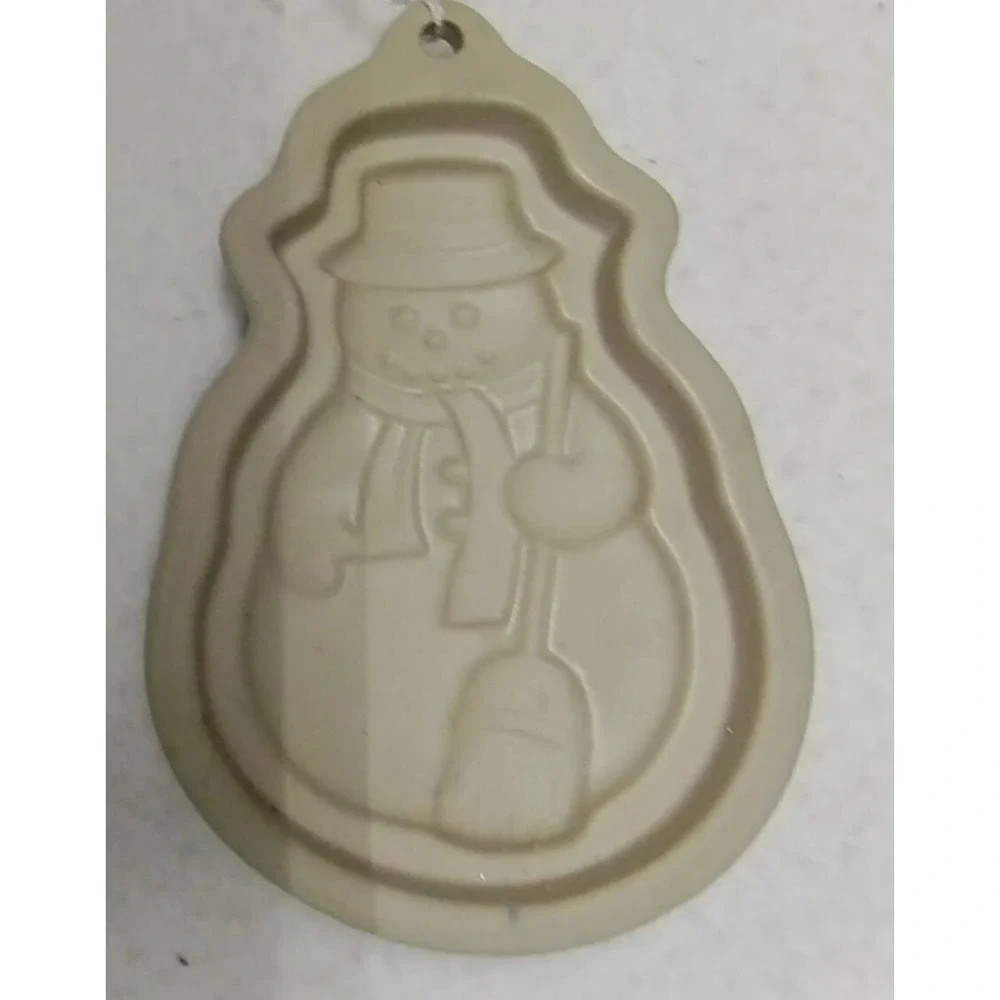 Vintage Longaberger-Style Snowman Cookie Mold | Holiday Baking‎ Stoneware